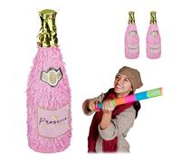 Pinata anniversaire 51 cm 80 g pinata champagne piñata fête pinata rose doré