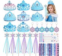 Pinata Anniversaire Reine des Neiges Cadeau Anniversaire Enfants Invites avec Couronne Princesse Stickers Tattoo Flocon de Neige Porte-clés Jouet Goodies Petit Cadeau Anniversaire Enfant