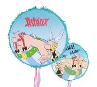 Astérix et Obélix - Pinata ronde - 40 cm - Bleu - Accessoire de fête - Motif film de bande dessinée - Accessoire de fête sans remplissage - Accessoire de licence - Décoration de fête d'anniversaire à