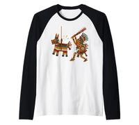 Piñata aztèque Guerrier Macuahuitl Histoire Mexicaine Art Manche Raglan