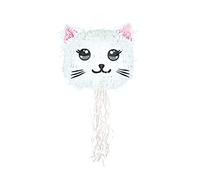 Piñata Chat Kawai blanc 38 cm - Blanc - Taille unique