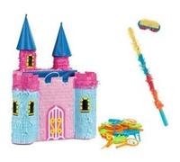 Pinata - Château de princesse - Anniversaire - Enfant - Jeu - Avec accessoires or G