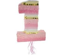 Pinata chiffre 1 or rose rose fille