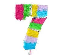 Piñata chiffre 7 multicolore pastel