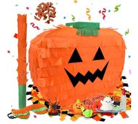 Piñata citrouille d'Halloween pour fête sur le thème d'Halloween, fournitures de fête d'Halloween avec sourire (30 x 40 x 10,5 cm)