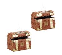Piñata coffre au trésor 0,2 kg marron Piñata suspendue Piñata anniversaire