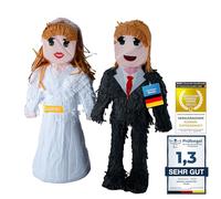 Pinata décoration de fête à remplir avec des bonbons pour les enfants anniversaire de mariage fête - (couple de jeunes mariés)