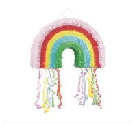 Piñata en forme de tambour arc-en-ciel (50 cm x 34 cm) - Indispensable pour les fêtes de fête - Parfait pour les anniversaires, les fêtes à thème et les événements - 1 pièce