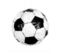 Piñata football - BOLAND - Thème football - Blanc et noir - 30 x 30 cm - Format carré - Pour enfant - Usage intérieur