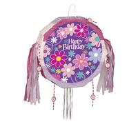 Piñata Happy Birthday Fleurs 45 Cm Rose