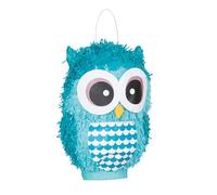 Unique Party - Pinata en forme de hibou 65991 - Bleu turquoise - Papier mâché - 32 cm