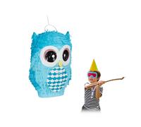 Pinata hibou 43 cm 160 g pinata pour enfants pinata mignonne pinata bleue
