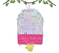Piñata Jouet de fête en forme de cône - Petite pinata colorée en papier d'aluminium pour fêtes d'anniversaire d' - Faveurs colorées pour fêtes de pinata - Remplissage de bonbons et de jeux