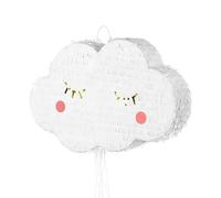 Pinata nuage blanche à ficelles 50 x 32 cm - Blanc - Taille Unique