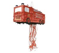 Party Pro Piñata vide grand camion de pompier à tirer 50 cm multicolore
