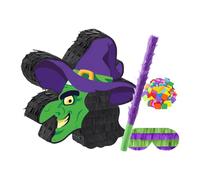 Piñatas en forme de sorcière d'Halloween faite à la main en papier pour décoration de fête pour enfants événement festival sorcière jeu pour rassemblements