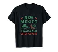Pinatas et piment du Nouveau-Mexique Fiesta Graphic T-Shirt
