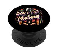 Pinball Don't Tilt The Machine Arcade Retro Gamer PopSockets PopGrip Adhésif