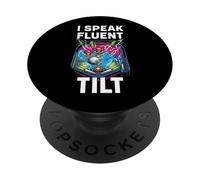 Pinball Machine Player I Speak Fluent Tilt Arcade PopSockets PopGrip Adhésif