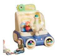 Pinball pour , jeu d'arcade de table, interactif avec lumières, musique, activité amusante pour garçons et filles, portable et compact, jeu familial, 1 lot, 22 x 18 x 21 cm, bleu rose