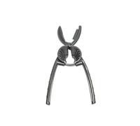 Pince 2 en 1 châtaigne et noix en acier inoxydable gris - -