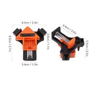 Pince à Angle Droit Charge à Ressort Pince d'angle à 90 degrés 4 pièces Outil de Serrage en Plastique ABS pour Le Travail du Bois pour l'assemblage de bibliothèque de Cadre Photo