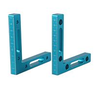 Pince à angle droit en alliage d'aluminium 2 pièces, outil de positionnement pour le travail du bois, positionneur à angle droit à 90 degrés avec échelle claire pour les coins