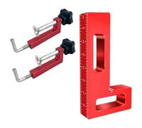 Pince à angle droit en aluminium usiné avec précision pour une fixation sécurisée des panneaux jusqu'à 6 cm d'épaisseur dans le travail du bois (A)