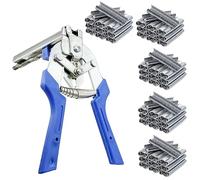 Pince à anneau à ongles de type M, pince multifonction pour anneau de porc avec 3000 clips M pour fixation de clôture, installation de tissus d'ameublement, cages pour animaux.