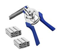 Pince à anneau de porc, pince de clôture rapide avec 600 clips M, outils manuels d'installation pour cages d'animaux domestiques, clôtures