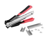 Pince à anneaux de porc automatique avec 2 500 clous galvanisés de type C pour clôture, cage d'animal domestique, matelas de voiture