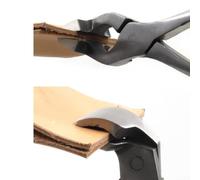 Pince à aplatir les bords du cuir avec pince fixe, outil en acier inoxydable forgé pour des projets d'artisanat du cuir efficaces, y compris les sacs et les portefeuilles (type A)