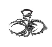 Pince à araignée en métal | 1 clip pour Halloween pour femme | Pince à araignée 8,2 x 5,5 cm | Accessoires pour cheveux effrayants, clip en métal résistant, accès