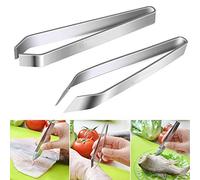 Pince à Arêtes De Poisson Pince Poisson Professionnelle Pince a Desareter En Inoxydable Pince à Épiler à Poisson 2Pcs Pince Plate Pour Poisson Pincette Pour Chef Cuisine Pinces Coudées Pinces Plates