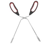 Pince à Barbecue en Acier Inoxydable à Manche Long et Prise Sûre | Design Ciseaux, Poignées Antidérapantes, pour Cuisson Familiale, Salade et Filets de Poisson