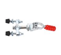 Pince à bascule à double tête avec base à bride, pince à dégagement rapide, capacité de maintien de 91 kg, course de 20 mm, convient pour le soudage de la scie à table