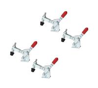 pince à bascule Pince à bascule verticale dégagement rapide, AEE3-4PCS, 102B - 220 Ibs, capacité de maintien avec embout pression en caoutchouc, facile utiliser, argent