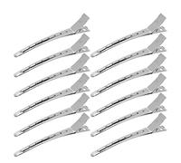 Pince à bec de canard pince de section de cheveux professionnelle en acier inoxydable 12 pièces ressort haute performance pour salon de coiffure maison voyage salon de coiffure