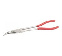SAM Outillage Pince à bec demi-rond coudée extra longue 239-28CP, manche PVC
