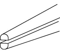 Pince à bec demi-rond L.200mm chromée, multi-composants PROMAT