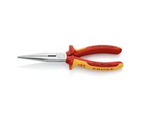 Pince à bec demi-ronde avec tranchant chromé KNIPEX