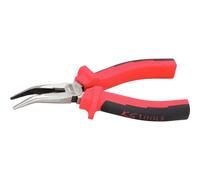 KS Tools - 115.1019 - Pince à bec demi-rond coudé à poignée bi-composants - L.210 mm - Finition chromée mat - Chrome vanadium