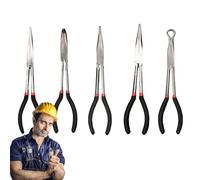 Pince à Bec Effilé | Crimpage De Fil À Angle De 25, 45, 90 Degrés,Pinces Longues De 28 Cm Pour Accès Étroit - Pour Artisanat, Bijouterie, Pêche, Électricité, Plomberie, Réparation Auto, Mécanique et