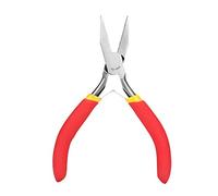 Pince à bec effilé Mini pince à buse sans dents en acier au chrome vanadium avec poignée ergonomique en plastique pour les travaux électriques, la fabrication et l'artisanat de