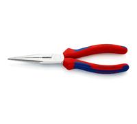 PINCE A BEC FIN DROITE PRO KNIPEX DEMI RONDE 200mm CHROME AVEC POIGNEE