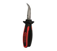 Pince à bec KS Tools demi-rond coudé à poignée bi-composants, L. 210 mm