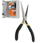 Pince à bec long, manche long Outil dénude-fils pointe étendue | Pince À Bec Pour Réparation Électronique Pour Maison Industrie Construction Garage Atelier Automobile Électriciens Noir