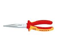 Pince à bec plat KNIPEX avec tranchant 2616200, 200 mm, poignées multi-composants 200 mm KNIPEX