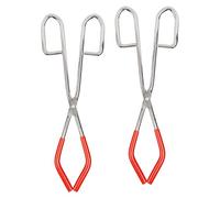 Pince à Bécher en Acier, Finition Antirouille, Embouts en Caoutchouc, Compatible 50mL à 2000mL, Lot de 2 - Prise Ferme, Durable et Polyvalente pour Laboratoire et Classe