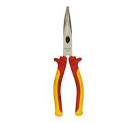 STANLEY 0-84-008 Pince a becs 1/2 ronds longs coudes 200mm isolee 1000v, Jaune/Rouge